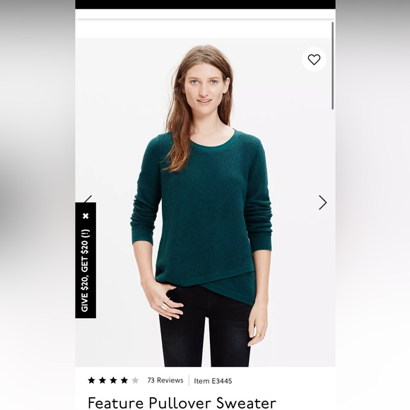 Madewell Feature Pullover Sweater. Size S - Picture 4 of 4